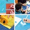 Self Healing Cutting Mat 18"x12" Non-Slip PVC Double Sided 5-Ply A3 Art Craft Rotating Mat,Sewing Crafts Hobby Fabric Precision Scrapbooking Project(Blue/Light blue)
